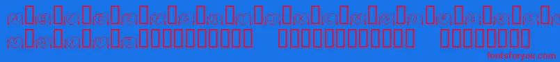 KrAnniversaryDinner Font – Red Fonts on Blue Background
