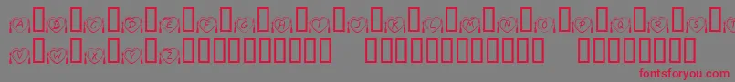 KrAnniversaryDinner Font – Red Fonts on Gray Background