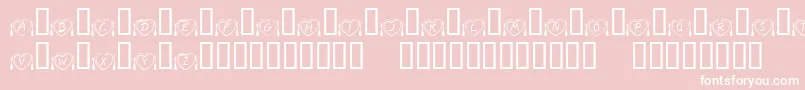 fuente KrAnniversaryDinner – Fuentes Blancas Sobre Fondo Rosa