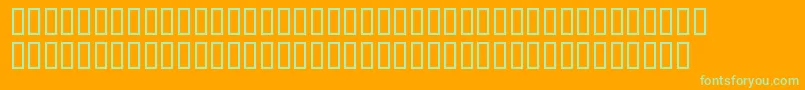 フォントCrafty – オレンジの背景に緑のフォント