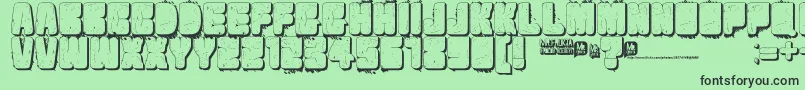 Velvetdrop2 Font – Black Fonts on Green Background