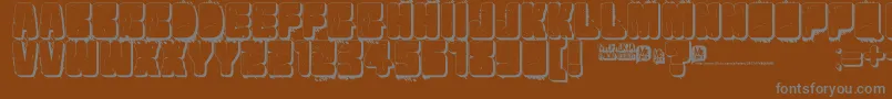 Velvetdrop2 Font – Gray Fonts on Brown Background