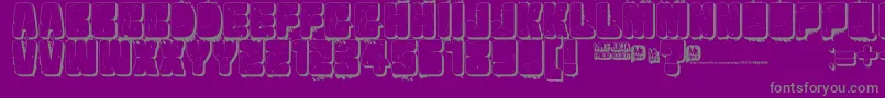 Шрифт Velvetdrop2 – серые шрифты на фиолетовом фоне
