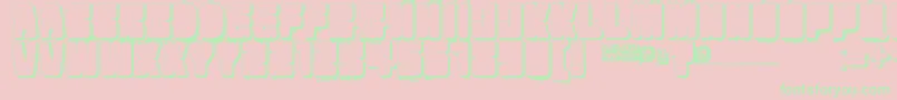 Velvetdrop2 Font – Green Fonts on Pink Background