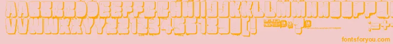 Velvetdrop2 Font – Orange Fonts on Pink Background