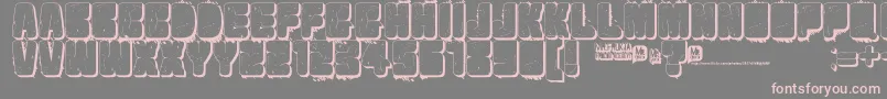 fuente Velvetdrop2 – Fuentes Rosadas Sobre Fondo Gris