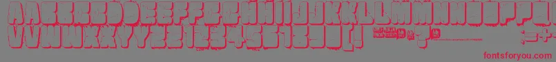 Velvetdrop2 Font – Red Fonts on Gray Background