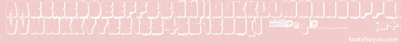 フォントVelvetdrop2 – ピンクの背景に白い文字
