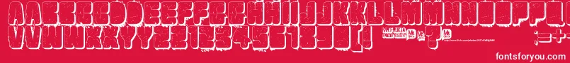 Velvetdrop2 Font – White Fonts on Red Background