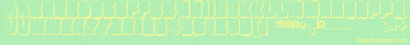 Velvetdrop2 Font – Yellow Fonts on Green Background