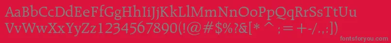 Raleighcbt Font – Gray Fonts on Red Background