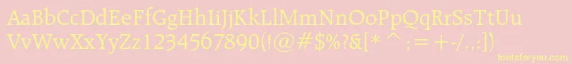 Raleighcbt Font – Yellow Fonts on Pink Background