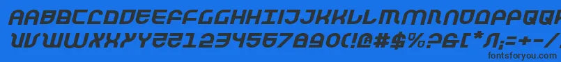 Trektrooperei Font – Black Fonts on Blue Background