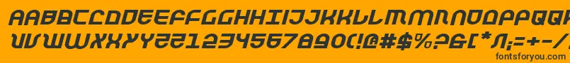 Trektrooperei Font – Black Fonts on Orange Background