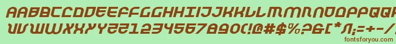 Trektrooperei Font – Brown Fonts on Green Background