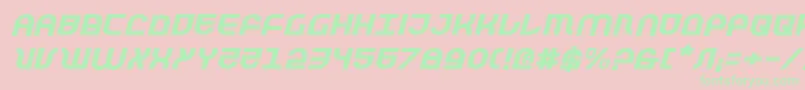 Trektrooperei Font – Green Fonts on Pink Background