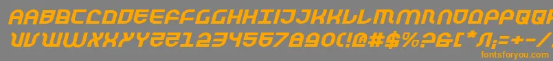 Trektrooperei Font – Orange Fonts on Gray Background