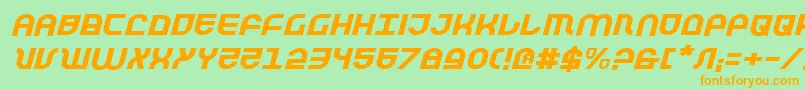 Trektrooperei Font – Orange Fonts on Green Background