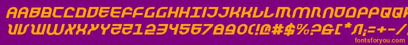 Trektrooperei Font – Orange Fonts on Purple Background