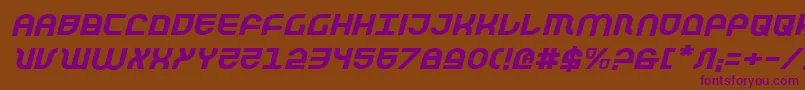 Trektrooperei Font – Purple Fonts on Brown Background