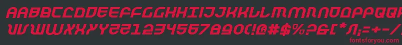 Trektrooperei Font – Red Fonts on Black Background