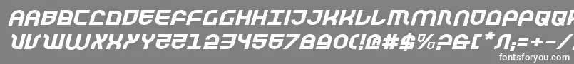 Trektrooperei Font – White Fonts on Gray Background