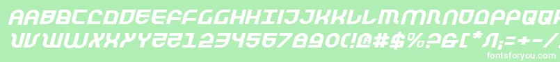 Trektrooperei Font – White Fonts on Green Background