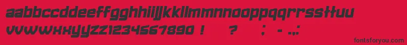 FailedItalic Font – Black Fonts on Red Background