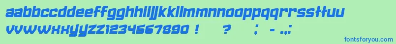 FailedItalic Font – Blue Fonts on Green Background