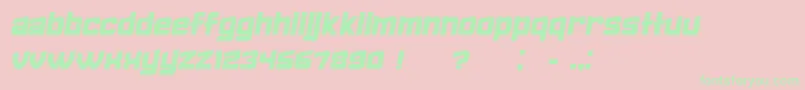 FailedItalic Font – Green Fonts on Pink Background