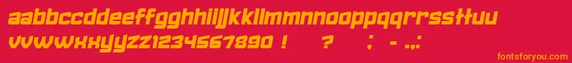 FailedItalic Font – Orange Fonts on Red Background