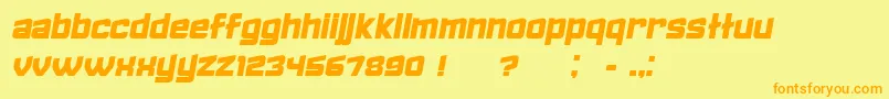 FailedItalic Font – Orange Fonts on Yellow Background
