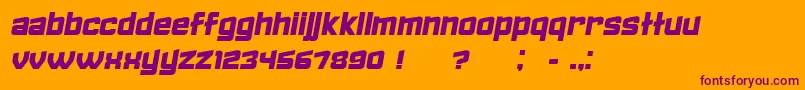 FailedItalic Font – Purple Fonts on Orange Background