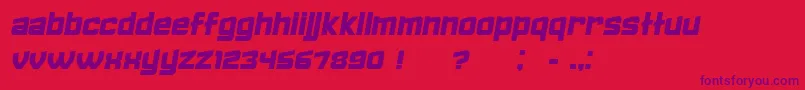 FailedItalic Font – Purple Fonts on Red Background