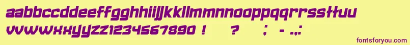 FailedItalic Font – Purple Fonts on Yellow Background
