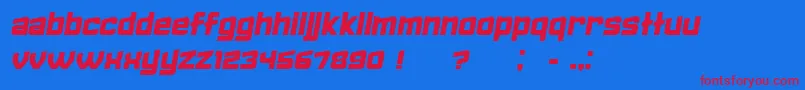 FailedItalic Font – Red Fonts on Blue Background