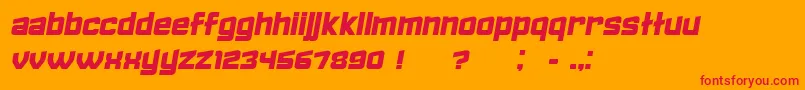 FailedItalic Font – Red Fonts on Orange Background