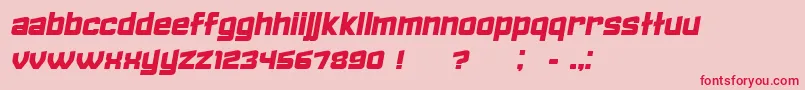 FailedItalic Font – Red Fonts on Pink Background