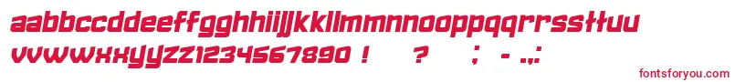 FailedItalic-Schriftart – Rote Schriften auf weißem Hintergrund