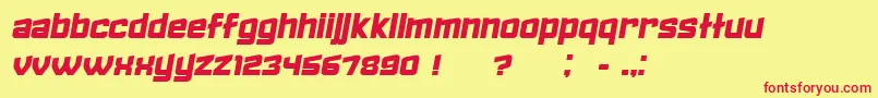FailedItalic Font – Red Fonts on Yellow Background