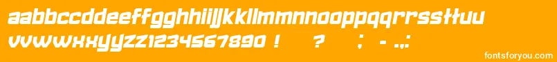 FailedItalic-Schriftart – Weiße Schriften auf orangefarbenem Hintergrund