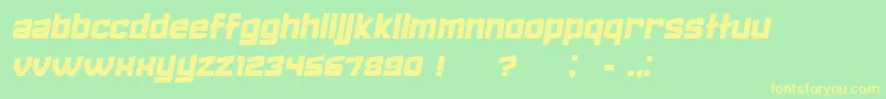 FailedItalic Font – Yellow Fonts on Green Background