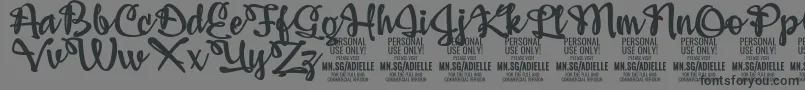 AdiellePersonalUseOnly Font – Black Fonts on Gray Background