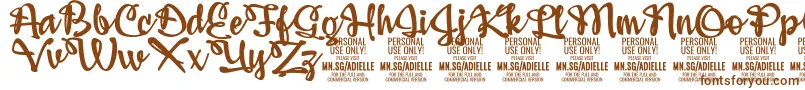 AdiellePersonalUseOnly Font – Brown Fonts on White Background