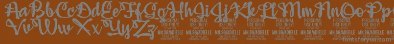 AdiellePersonalUseOnly Font – Gray Fonts on Brown Background