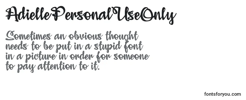 AdiellePersonalUseOnly Font