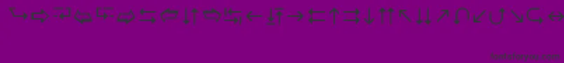 Fonte Wingdings3 – fontes pretas em um fundo violeta