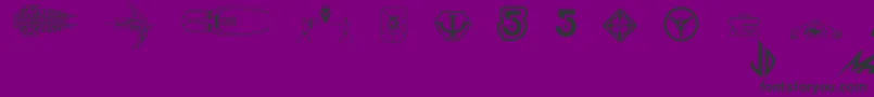 fuente B5wingdings – Fuentes Negras Sobre Fondo Morado