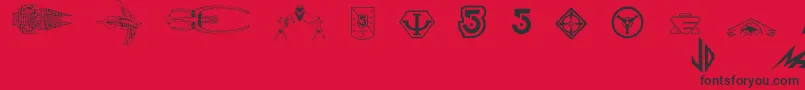 B5wingdings Font – Black Fonts on Red Background