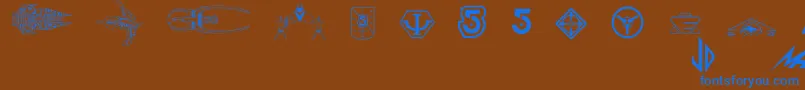 B5wingdings Font – Blue Fonts on Brown Background